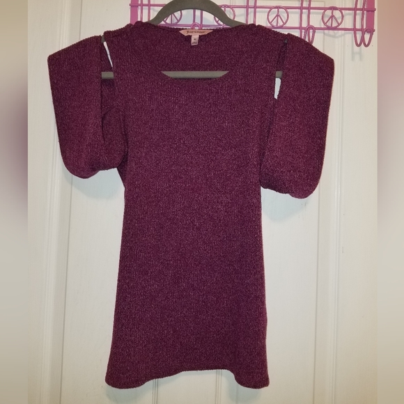 Juice Couture Blouse Long Sleeve Size M Color Burgandy - Picture 3 of 6